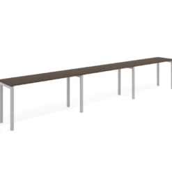 Mesa de oficina progresiva triple Kube, fondo 50cm, estructura aluminio