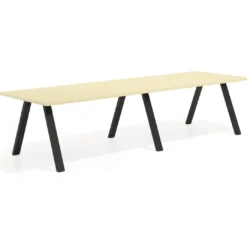 Mesa de oficina progresiva UvePro doble, fondo 100cm, estructura negra
