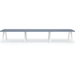 Mesa de oficina progresiva UvePro doble, fondo 100cm, estructura blanca