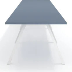 Mesa de oficina progresiva UvePro doble, fondo 100cm, estructura blanca
