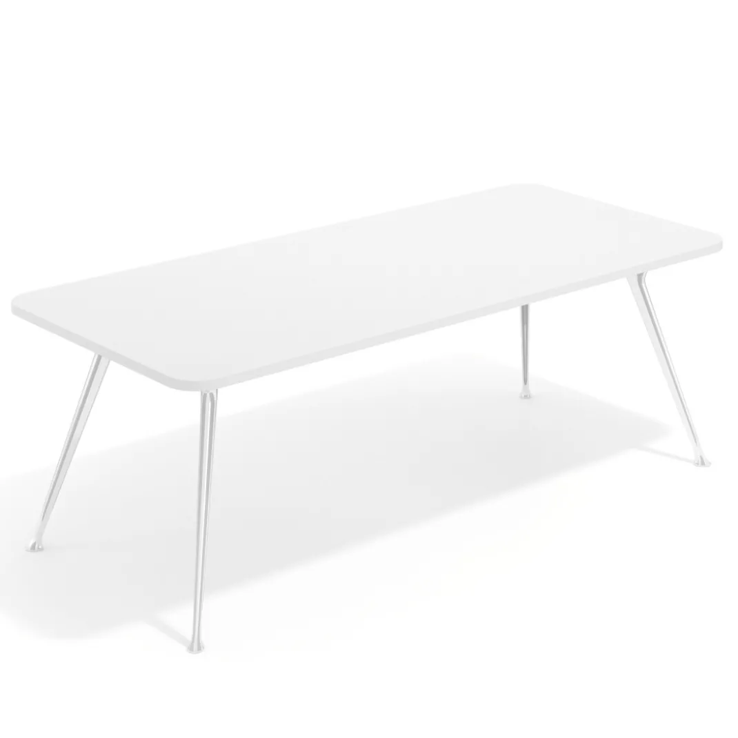 Mesa de oficina Tekno fondo 100, patas aluminio inyectado, estructura cromada