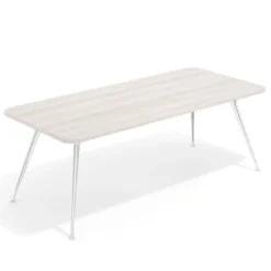 Mesa de oficina Tekno fondo 100, patas aluminio inyectado, estructura cromada