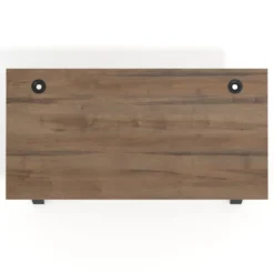 Mesa de oficina UvePro fondo 80cm, estructura blanca con patas de madera