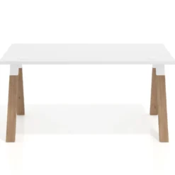 Mesa de oficina UvePro fondo 80cm, estructura negra con patas de metal