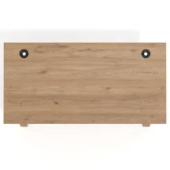 Mesa de oficina UvePro fondo 80cm, estructura negra con patas de madera