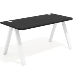 Mesa de oficina UvePro, sobre ergonómico 80cm, estructura negra con patas metálicas