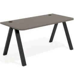 Mesa de oficina UvePro, sobre ergonómico 80cm, estructura negra con patas metálicas