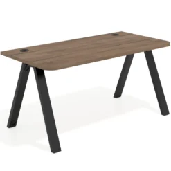 Mesa de oficina UvePro, sobre ergonómico 80cm, estructura negra con patas metálicas