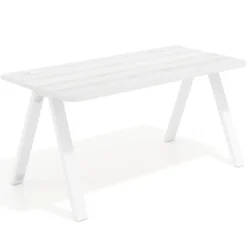 Mesa de oficina UvePro, sobre ergonómico 80cm, estructura blanca con patas metálicas