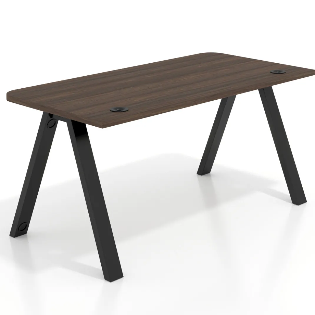 Mesa de oficina UvePro, sobre ergonómico 80cm, estructura blanca con patas metálicas