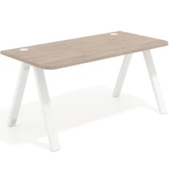 Mesa de oficina UvePro, sobre ergonómico 80cm, estructura negra con patas metálicas