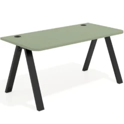 Mesa de oficina UvePro, sobre ergonómico 80cm, estructura negra con patas metálicas