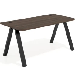 Mesa de oficina UvePro, sobre ergonómico 80cm, estructura negra con patas metálicas