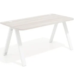 Mesa de oficina UvePro, sobre ergonómico 80cm, estructura blanca con patas metálicas