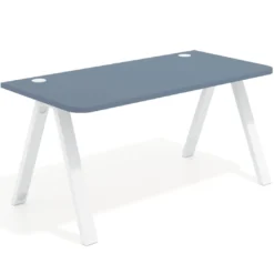 Mesa de oficina UvePro, sobre ergonómico 80cm, estructura blanca con patas metálicas