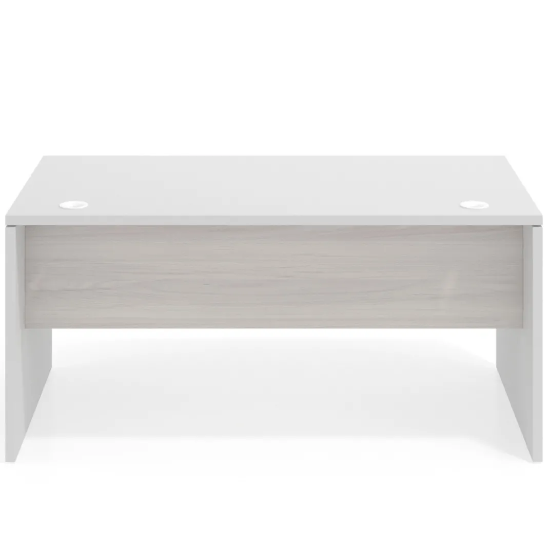 Mesa de Oficina Work Plus fondo 80 estructura blanco mate