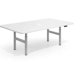 Mesa de Reuniones Elevable Erghos Core estructura aluminio canto curvo