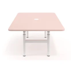Mesa de Reuniones Elevable Erghos Core estructura blanca canto curvo