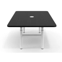 Mesa de Reuniones Elevable Erghos Core estructura blanca canto curvo