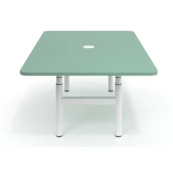 Mesa de Reuniones Elevable Erghos Core estructura blanca canto curvo