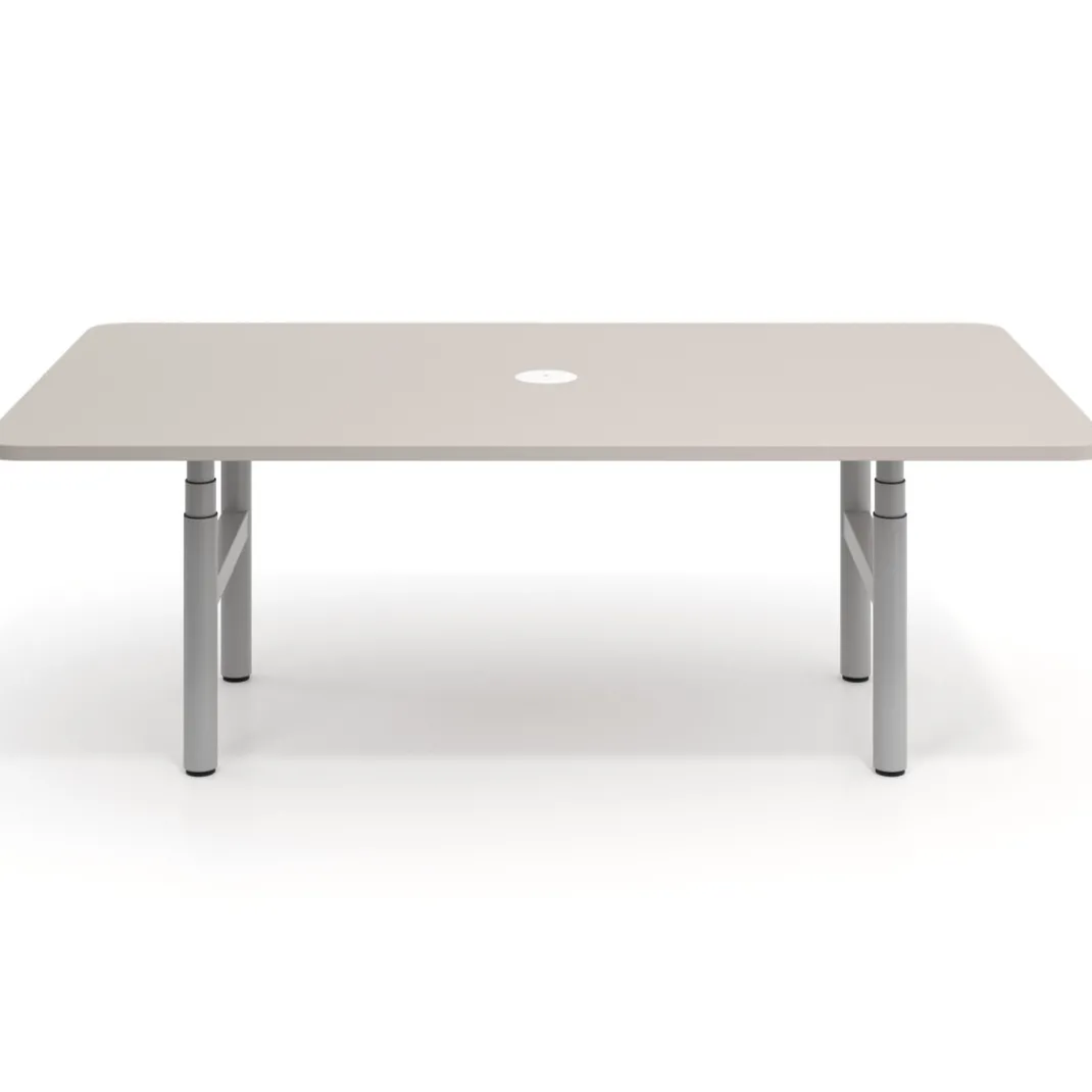Mesa de Reuniones Elevable Erghos Core estructura aluminio canto curvo