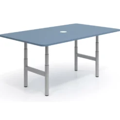Mesa de Reuniones Elevable Erghos Core estructura aluminio canto curvo