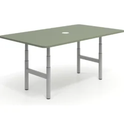 Mesa de Reuniones Elevable Erghos Core estructura aluminio canto curvo