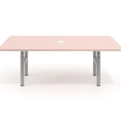 Mesa de Reuniones Elevable Erghos Core estructura aluminio canto curvo