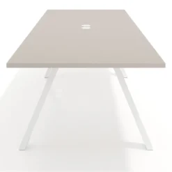 Mesa de Reuniones Rectangular Work Plus estructura blanco mate