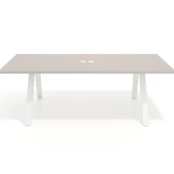 Mesa de Reuniones Rectangular Work Plus estructura blanco mate