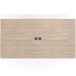 Mesa de reuniones rectangular UvePro fondo 126, patas interior, estructura negra
