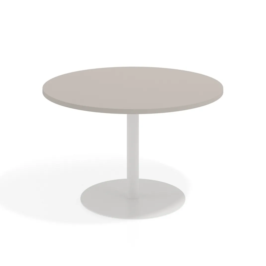 Mesa de Reuniones Redonda Atrium estructura blanca