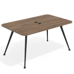 Mesa de reuniones Tekno fondo 120, patas aluminio inyectado, estructura negra