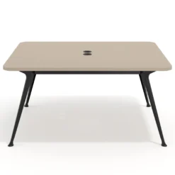 Mesa de reuniones Tekno fondo 120, patas aluminio inyectado, estructura negra