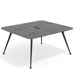 Mesa de reuniones Tekno fondo 120, patas aluminio inyectado, estructura negra