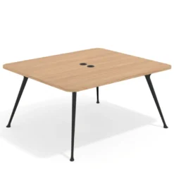 Mesa de reuniones Tekno fondo 140, patas aluminio inyectado, estructura negra