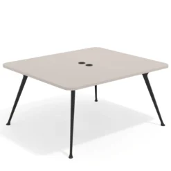 Mesa de reuniones Tekno fondo 140, patas aluminio inyectado, estructura negra