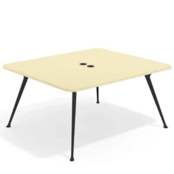 Mesa de reuniones Tekno fondo 140, patas aluminio inyectado, estructura negra