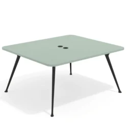 Mesa de reuniones Tekno fondo 140, patas aluminio inyectado, estructura negra