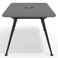 Mesa de reuniones Tekno fondo 140, patas aluminio inyectado, estructura negra