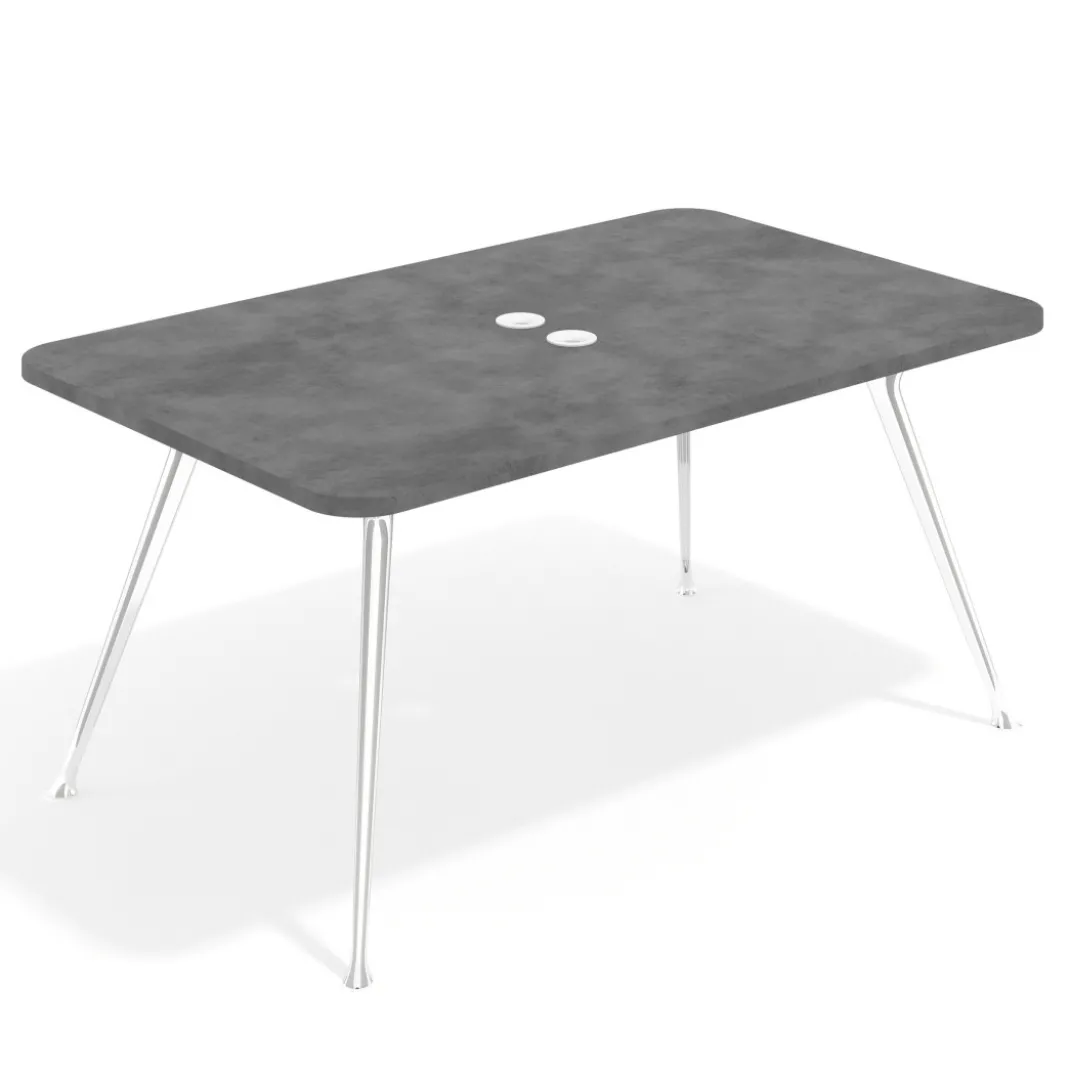 Mesa de reuniones Tekno fondo 120, patas aluminio inyectado, estructura cromada