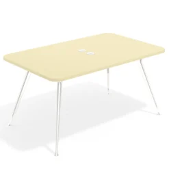 Mesa de reuniones Tekno fondo 120, patas aluminio inyectado, estructura cromada