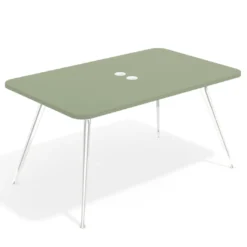 Mesa de reuniones Tekno fondo 120, patas aluminio inyectado, estructura cromada