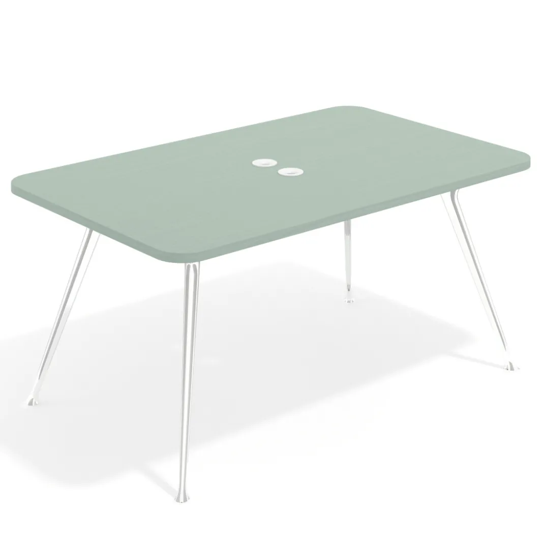 Mesa de reuniones Tekno fondo 120, patas aluminio inyectado, estructura cromada