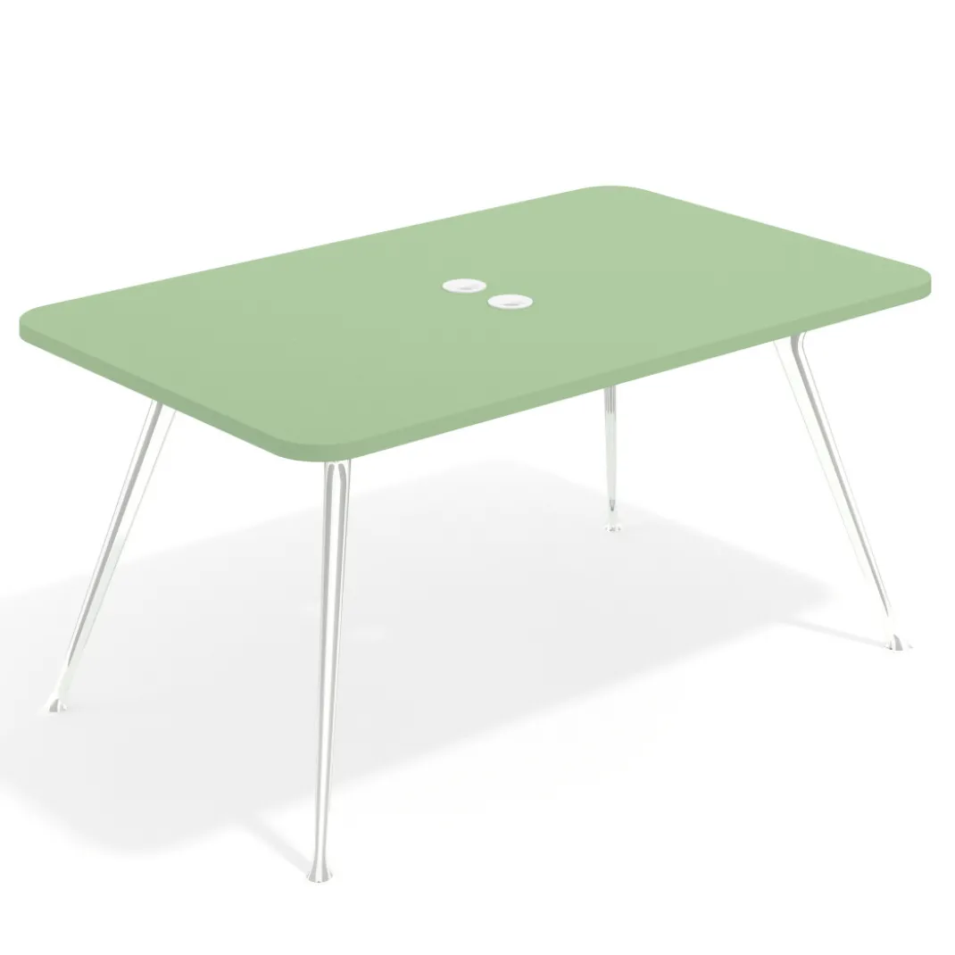 Mesa de reuniones Tekno fondo 120, patas aluminio inyectado, estructura cromada