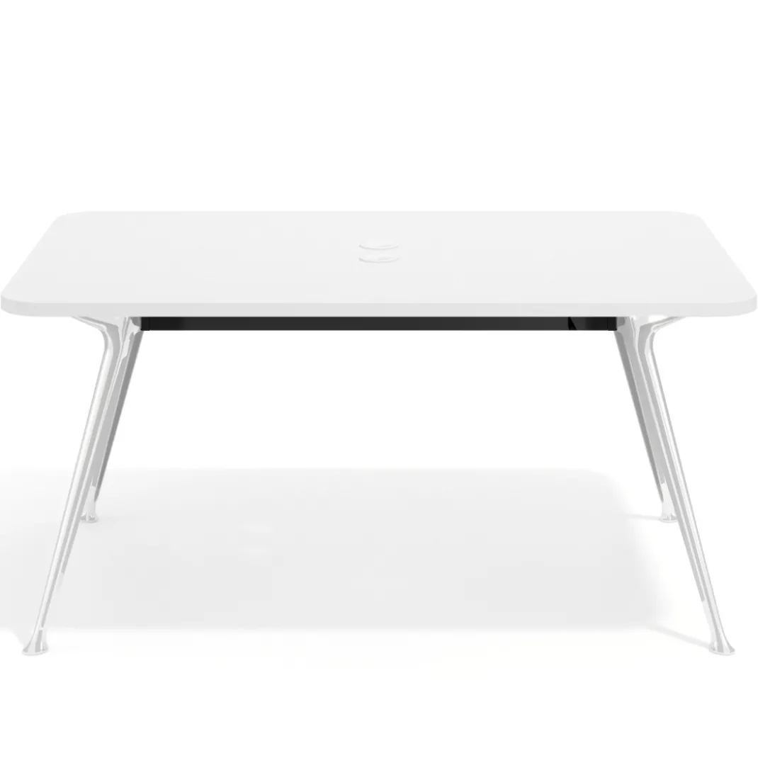 Mesa de reuniones Tekno fondo 120, patas aluminio inyectado, estructura cromada