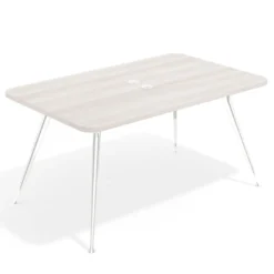 Mesa de reuniones Tekno fondo 120, patas aluminio inyectado, estructura cromada