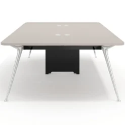 Mesa de reuniones Tekno gran formato, fondo 160, patas aluminio inyectado, estructura cromada