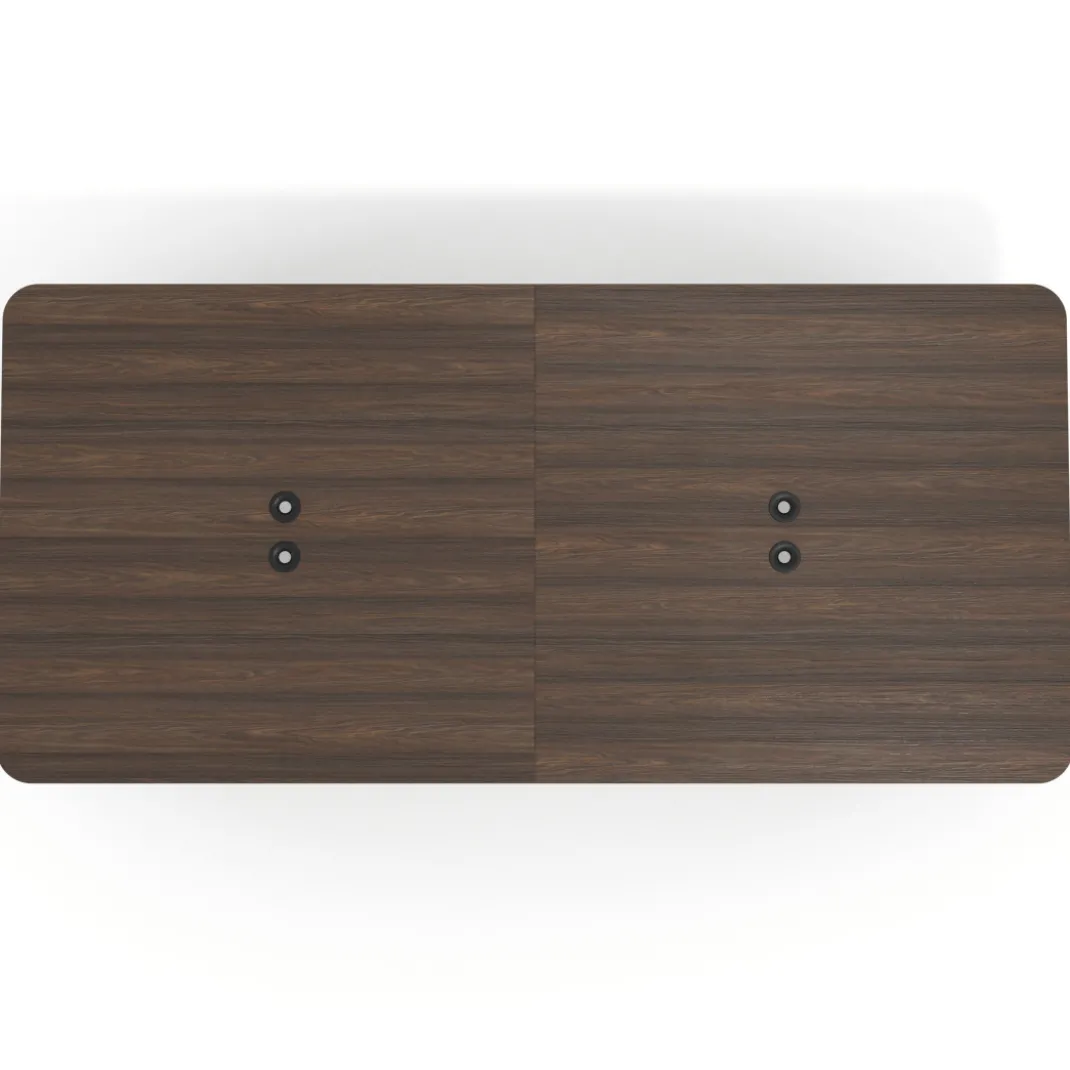 Mesa de reuniones Tekno gran formato, fondo 140, patas aluminio inyectado, estructura negra