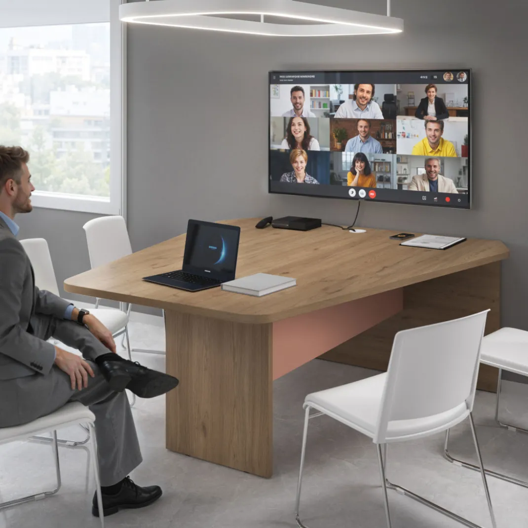 Mesa de Videoconferencias WorkPlus estructura naturale